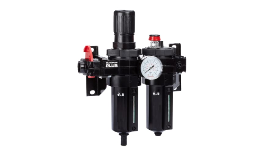 Norgren G 1/4 FRL, Automatic Drain, 40μm Filtration Size - With Pressure Gauge – Model: BL64-201