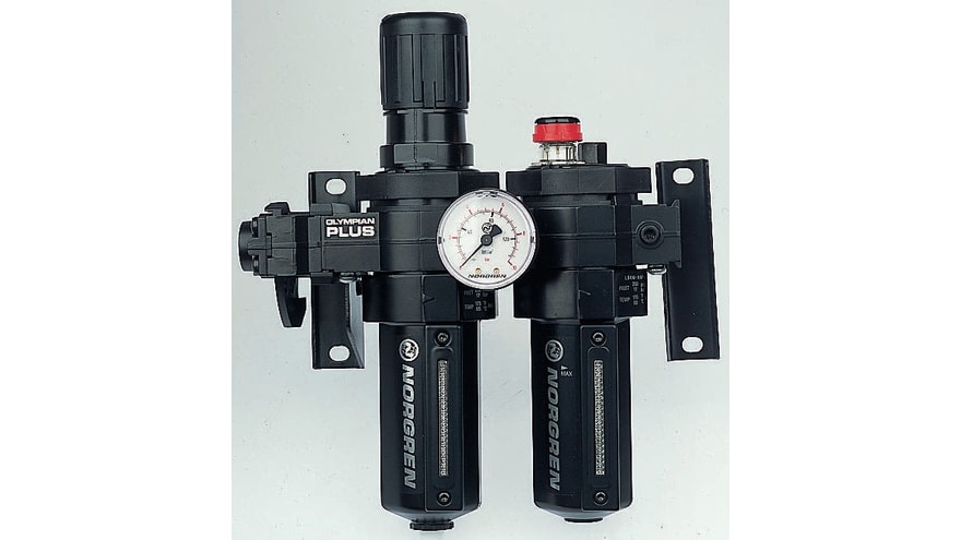 Norgren G 3/8 FRL, Automatic Drain, 40μm Filtration Size - With Pressure Gauge – Model: BL64-301