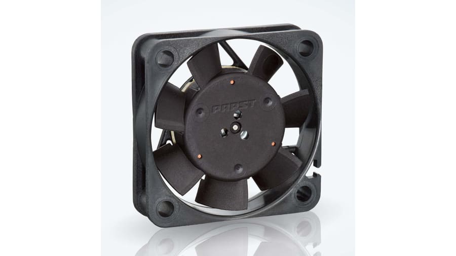 ebm-papst 400 F Series Axial Fan, 12 V dc, DC Operation, 9m³/h, 0.8W, 66mA Max, IP20, 40 x 40 x 10mm – Model: 412FH