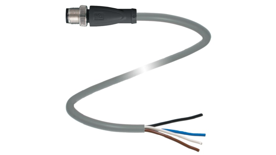V1S-G-5M-PUR, Pepperl + Fuchs Straight Male 4 way M12 to Unterminated Sensor Actuator Cable, 5m – Model: V1S-G-5M-PUR