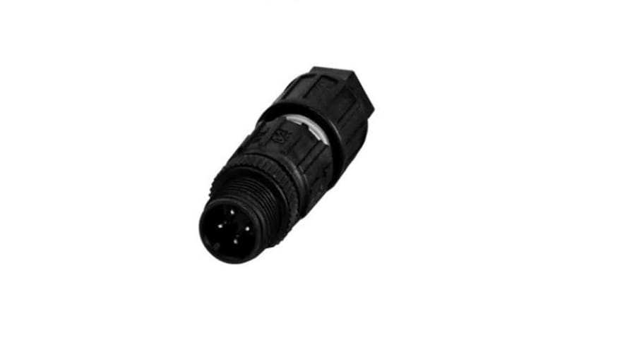 V1S-G-Q3, Pepperl + Fuchs Circular Connector, 4 Contacts, Cable Mount, M12 Connector, Plug, Male, IP67, V1S-G-Q3 Series – Model: V1S-G-Q3