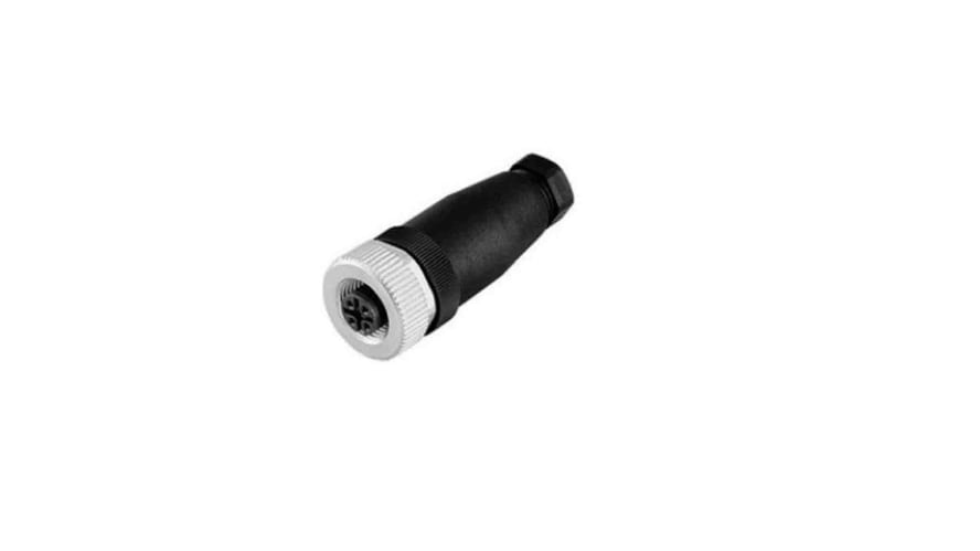 V1-G-BK, Pepperl + Fuchs Circular Connector, 4 Contacts, Cable Mount, M12 Connector, Socket, Female, IP67, V1-G-BK Series – Model: V1-G-BK