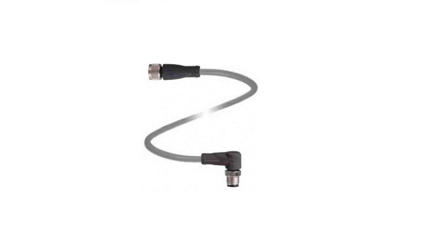 V1-G-5M-PUR-ABG-V1-W, Pepperl + Fuchs Straight Female 4 way M12 to Right Angle Male 4 way M12 Sensor Actuator Cable, 5m – Model: V1-G-5M-PUR
