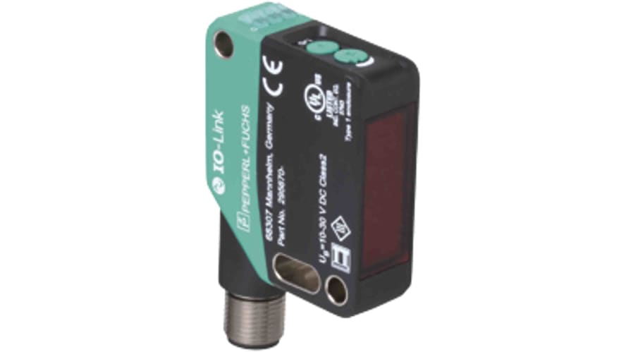 OBT650-R200-2EP-IO-V1, Pepperl + Fuchs Diffuse Photoelectric Sensor, Block Sensor, 650 mm Detection Range – Model: OBT650-R200-2EP-IO-V1