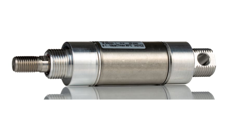 Norgren Pneumatic Piston Rod Cylinder - 25mm Bore, 25mm Stroke, RT/57210/M/25 Series, Double Acting – Model: RT/57225/M/25