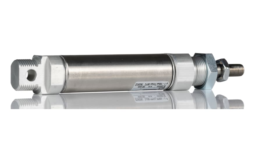 Norgren Pneumatic Piston Rod Cylinder - 25mm Bore, 80mm Stroke, RT/57210/M/25 Series, Double Acting – Model: RT/57225/M/80