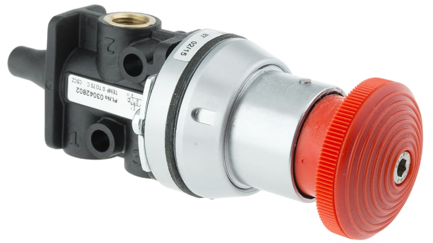 Norgren Emergency Stop 3/2 Pneumatic Manual Control Valve Super X Series, G 1/8, 1/8in – Model: SLV/11883/1