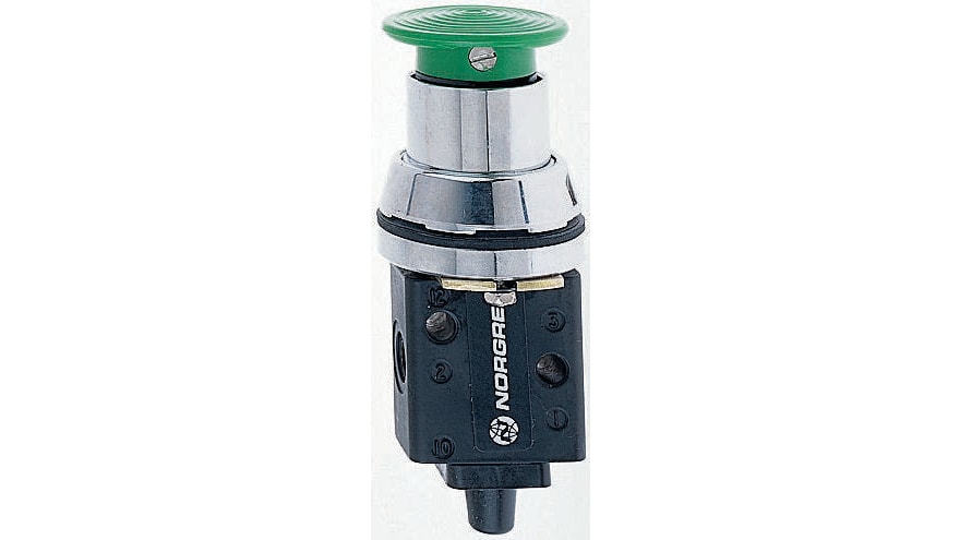 Norgren Push Button 3/2 Pneumatic Manual Control Valve 03 Series, G 1/8, 1/8in, III B – Model: 03036802RS