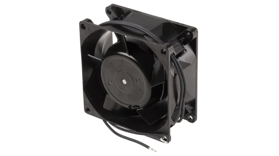 ebm-papst 8000 V Series Axial Fan, 115 V ac, AC Operation, 50m³/h, 12W, 80 x 80 x 38mm – Model: 8500VW