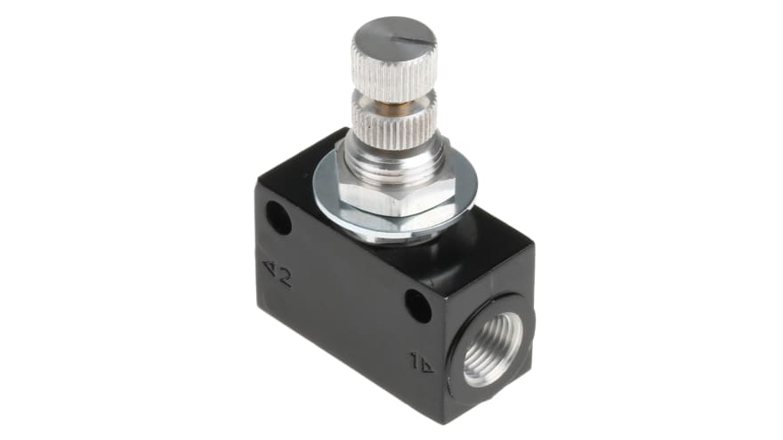 Norgren T1000 Series Threaded Flow Regulator, G 1/8 Female Inlet Port x G 1/8 Female Outlet Port – Model: T1000C1800