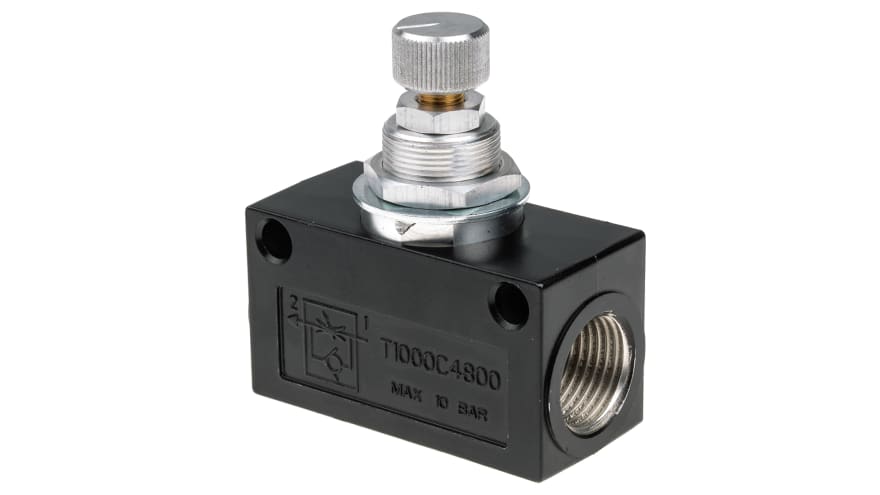 Norgren T1000 Series Threaded Flow Regulator, G 1/2 Female Inlet Port x G 1/2 Female Outlet Port – Model: T1000C4800