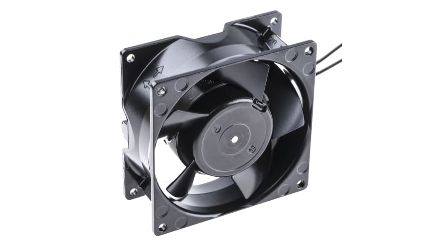 ebm-papst 3000 Series Axial Fan, 115 V ac, AC Operation, 89m³/h, 11W, 95mA Max, 92 x 92 x 38mm – Model: 3600-718