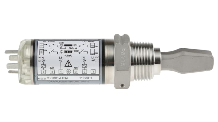Rosemount 1408H Series Non-Contacting Radar Level Transmitter, Digital Output, Flange Mount, Polished Stainless Steel Body