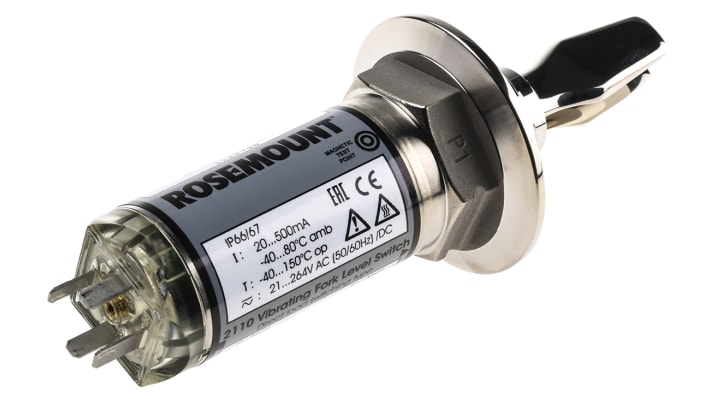 Rosemount 1408H Series Non-Contacting Radar Level Transmitter, Digital Output, Flange Mount, Polished Stainless Steel Body
