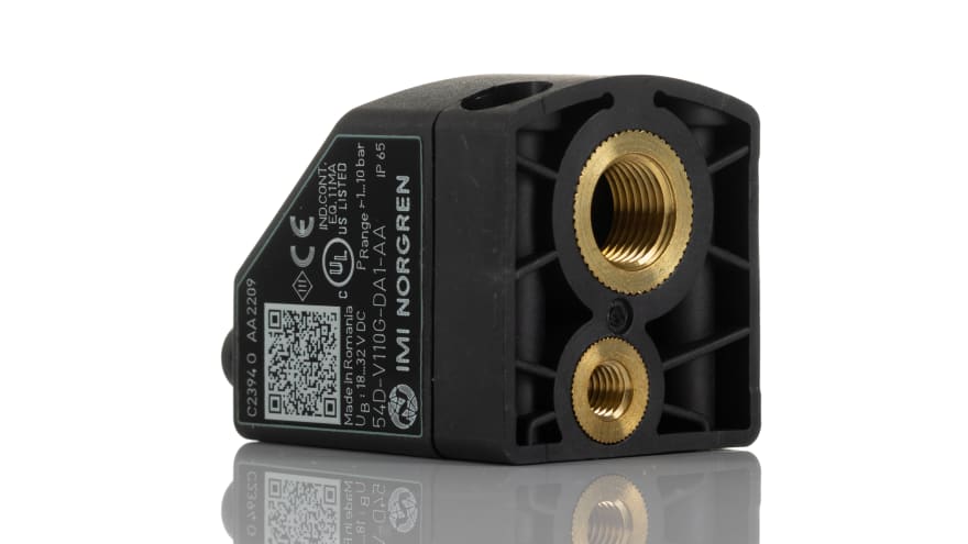 IMI Norgren Pressure Sensor, -1bar Min, 1bar Max, Transistor Output, Relative Reading – Model: 54D-V110G-DA1-AA