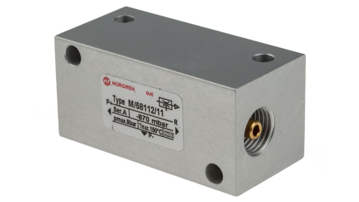 IMI Norgren Vacuum Pump, 0.3mm nozzle , -0.9bar 55L/min, M/58112 series – Model: M/58112/11