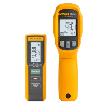 FLUKE 417D/62MAX KIT IR Thermometer Fluke 62MAX+ with Laser Distance Meter Fluke 417D Kit