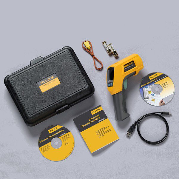 FLUKE 568 Two-In-One Infrared and Contact Thermometer, Infrared Temperature Range -40°C to 800°C, Compatibility with K-Type Thermocouple