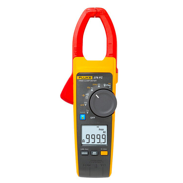 FLUKE 376 FC True-RMS Wireless AC/DC Clamp Meter with iFlex, AC Current by Jaw 999.9A, DC 999.9A, AC Current by iFlex 2500A, AC/DC 1000V, Fl