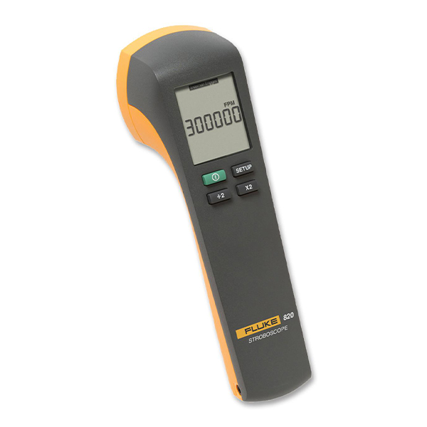 FLUKE 820-2 LED Stroboscope for RPM Measurement and Frequency Investigation, Flash Rate 30 to 300,000 FPM/0.5 to 5000 Hz, Light Emission 480