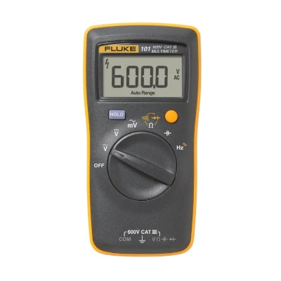 FLUKE 101 ESP Digital Multimeter, AC/DC Voltage 600V, AC Millivolts 600mV, Reliable Measurements for Residential/Commercial Electricians