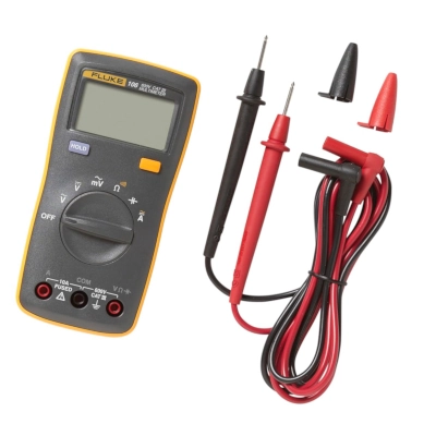 FLUKE 106 ESP Palm-Sized Digital Multimeter, AC/DC Voltage 600V, AC Millivolts 600mV, AC/DC Current 10A