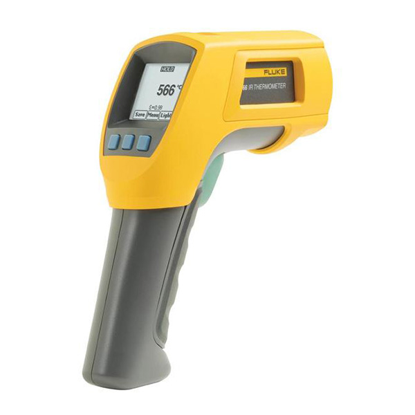 FLUKE 566 Two-In-One Infrared and Contact Thermometer, Infrared Temperature Range -40°C to 650°C, Compatibility with K-Type Thermocouple