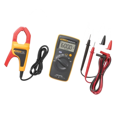 FLUKE FLK-101/I400E ESP Fluke 101 Basic Digital Multimeter, AC/DC Voltage 600V, AC Millivolts 600mV, with Fluke i400E Current Clamp (AC Curr