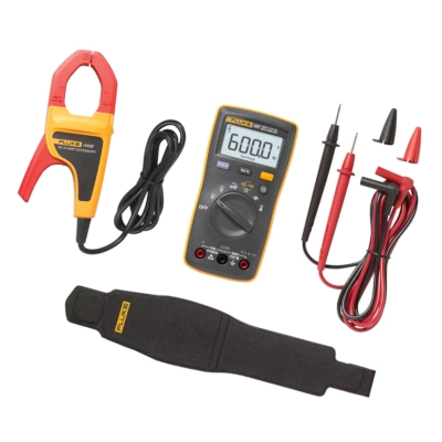 FLUKE FLK-107/I400E ESP Fluke 107 Palm-Sized Digital Multimeter, AC/DC Voltage 600V, AC Millivolts 600mV,AC/DC Current 10A, with Fluke i400E