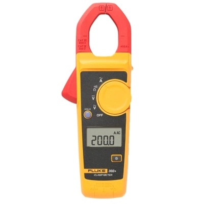 FLUKE 302+/APAC Clamp Meter, AC Current 400A, AC/DC Voltage 600V, Jaw Opening 30mm, Backlight Display