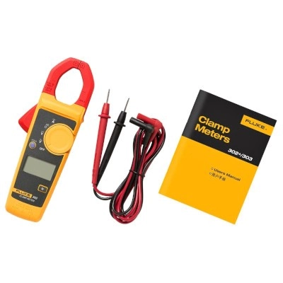 FLUKE 303/APAC Clamp Meter, AC Current 600A, AC/DC Voltage 600V, Jaw Opening 30mm, Backlight Display