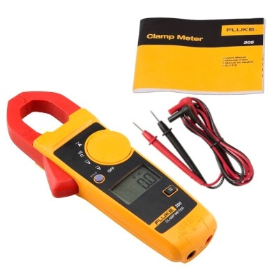 FLUKE 305/APAC Clamp Meter, AC Current 999.9A, AC/DC Voltage 600V, Jaw Opening 30mm, Backlight Display