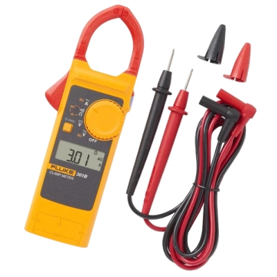 FLUKE 301B/APC Clamp Meter, AC Current 600A, AC/DC Voltage 600V, Jaw Opening 34mm, Backlight Display