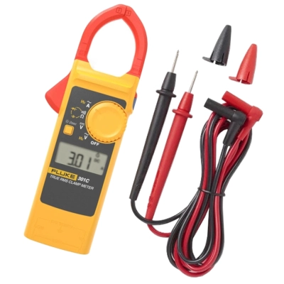 FLUKE 301C/APC Clamp Meter, AC Current 1000A, AC/DC Voltage 600V, Jaw Opening 34mm, Backlight Display, True-RMS