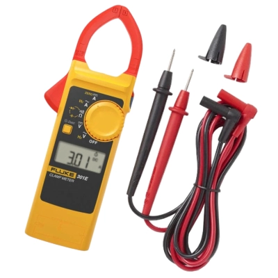 FLUKE 301E/APC Clamp Meter, AC/DC Current 1000A, AC/DC Voltage 600V, Jaw Opening 34mm, Backlight Display