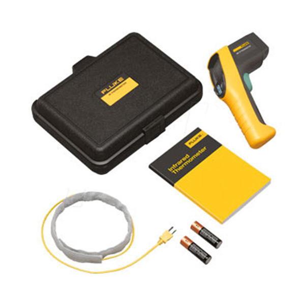 FLUKE 561 Infrared Thermometer with K-Type Thermocouple Capability, Temperature Range -40°C to 550°C, Distance to Spot Size 12:1, Backlit Di
