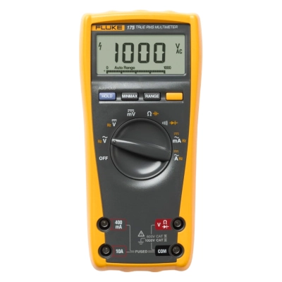 FLUKE 175 EJKCT True-RMS Digital Multimeter, AC/DC Voltage 1000V, DC Millivolts 600mV, AC/DC Current 10A