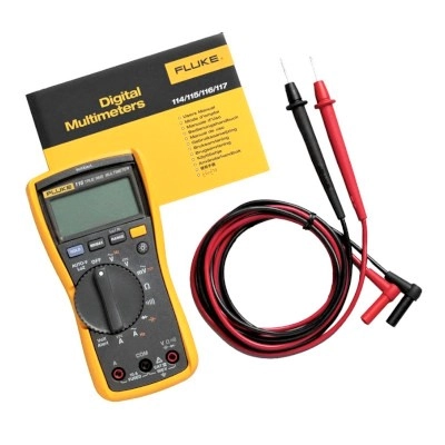 FLUKE 115/APAC True-RMS Multimeter, AC/DC Voltage 600V, AC/DC Millivolts 600mV, AC/DC Current 10A