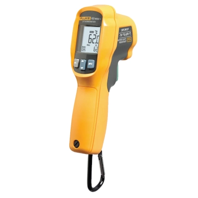 FLUKE FLK-62 MAX+/SNG IR Thermometer with Dual Rotating Lasers, IP54, Temperature Measurement Range -30°C to 650°C, Accuracy ±1.0°C, Distanc