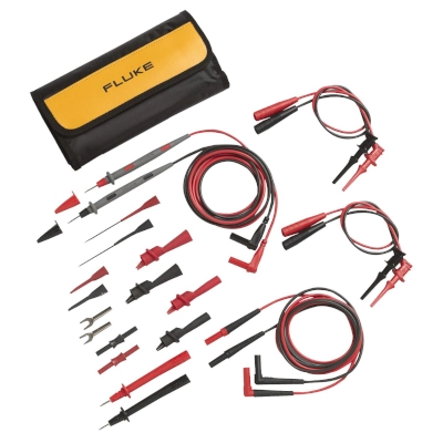 FLUKE TL81A Deluxe Electronic Test Lead Kit, Includes Probe Tip Extender/Test Lead/Alligator Clip/Modular Test Probe/Modular Clip/Slide-On I