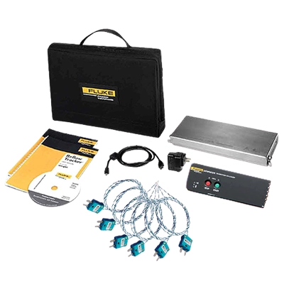 FLUKE RIS-033-219 Reflow Tracker System,Including: DP5 6-Ch Narrow Data Logger-DP5662,6-Ch Narrow Thermal Barrier- TB2021,Six Type-K Thermoc