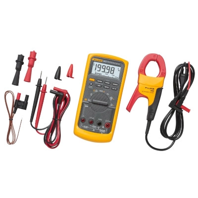 FLUKE 87V/IMSK True-RMS Industrial Multimeter Service Kit, AC/DC 1000V, AC/DC 10A, Low Pass Filter Mode, Included Fluke i400 400A AC Current