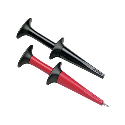 FLUKE AC280 SureGrip Hook Clips, Tip Profile Narrows to 5.6mm, Hook Opening 6.4mm, For Use with TL222 and TL224 Test Leads, CAT II/CAT III 1