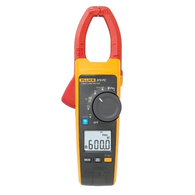 FLUKE 374 FC True-RMS Wireless AC/DC Clamp Meter, Measures AC/DC 1000V/600A, Resistance to 6000Ω, Fluke Connect Compatible