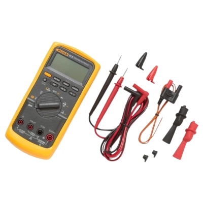 FLUKE 87-5 Industrial True-RMS Multimeter with Temperature Measurement/Low-Pass Filter, AC/DC 1000V/10A, Analog Bar Graph