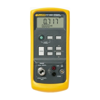 FLUKE 717 100G Pressure Calibrator, Range -12psi to 100psi, (-83kPa to 690kPa), Resolution 0.01psi, Compatible with Non-Corrosive Gases and 