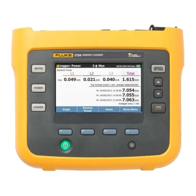 FLUKE 1734/INTL Three-Phase Electrical Energy Logger for Energy and Power Quality Surveys, Recording Trend, Log Voltage/Current/Power/Power 