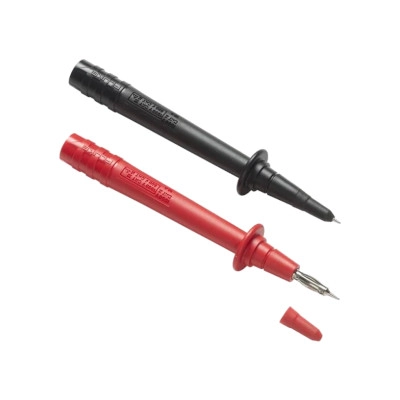 FLUKE TP74 Lantern Tip Test Probes, One Pair (Red/Black), Tips include Banana-Style Spring Contacts with Nickel-Plated Brass Ends, CAT II 10