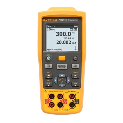 FLUKE 712B/EN RTD Temperature Calibrator, Measure/Simulate 13 Different RTD Types and Resistance, Measure 4-20mA while Simultaneously Sourci