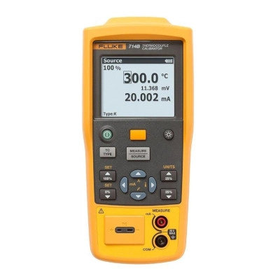 FLUKE 714B/EN Thermocouple Temperature Calibrator, Measure/ Simulate 17 Types and millivolts, Measure 4-20mA while Simultaneously Sourcing a
